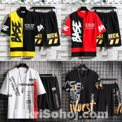 Combo Half T-Shirt And 3 Quarter Pants For Man